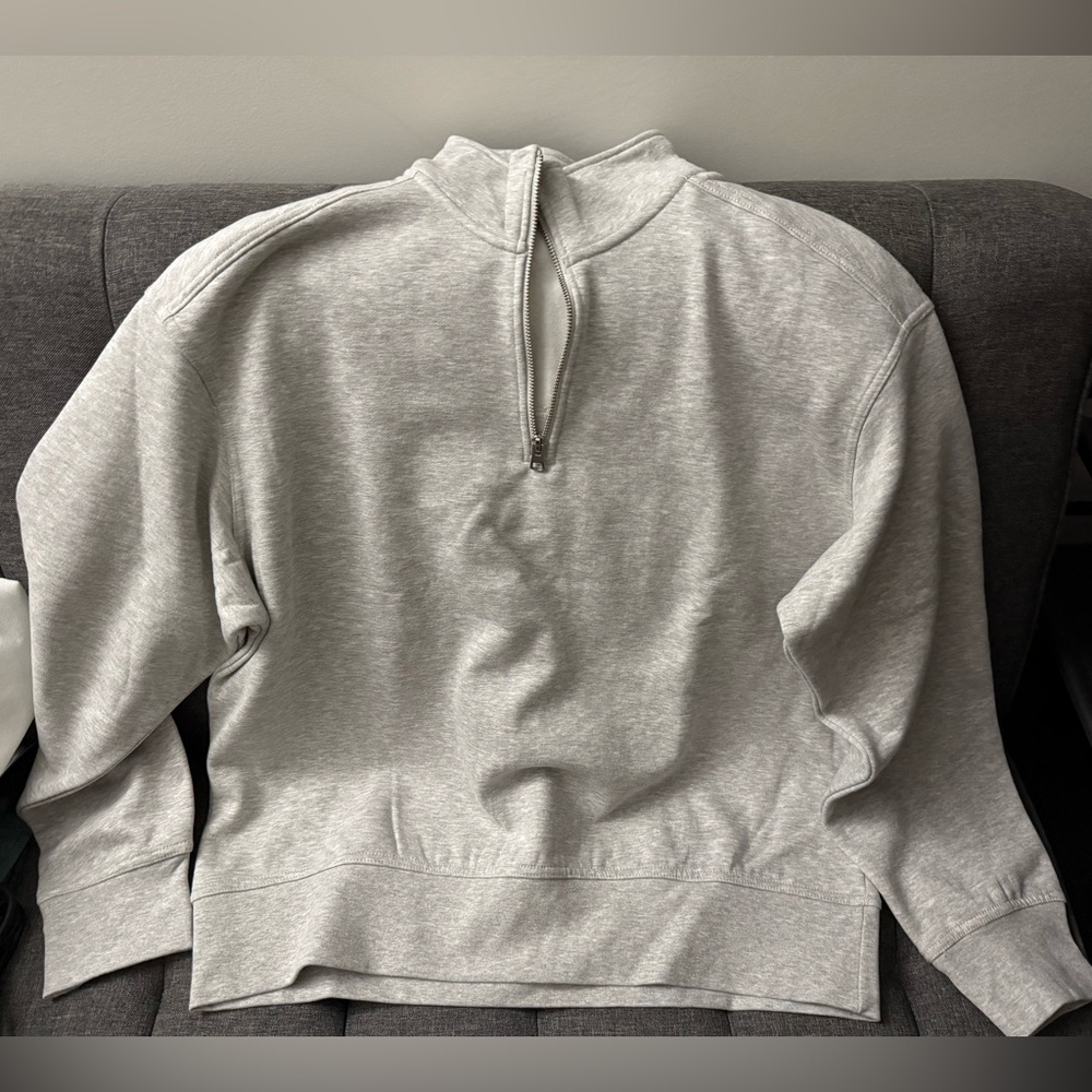 H&M Light Gray Zip-Up Sweater